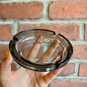 Smokey Grey Glass Ashtray